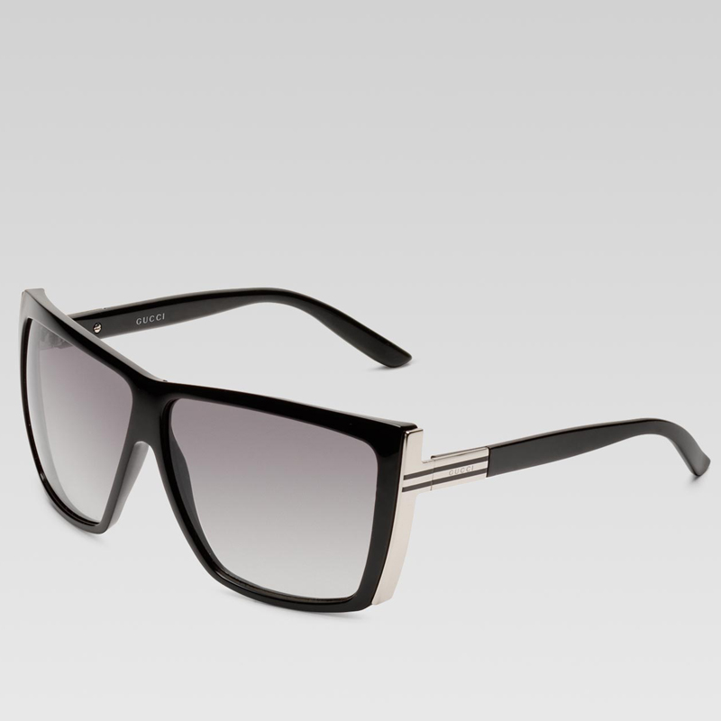 medium rectangle frame sunglasses with gucci logo