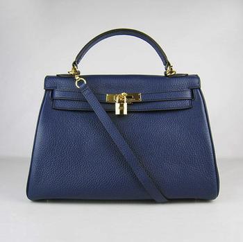 Hermes Kelly 32CM Dark Blue(gold)