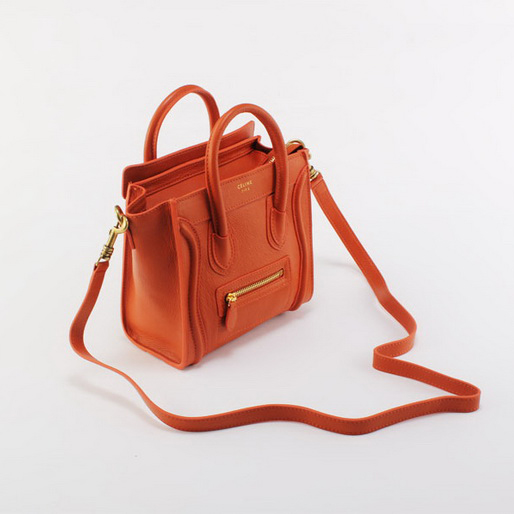 Celine Luggage small Fashion Bag Orange