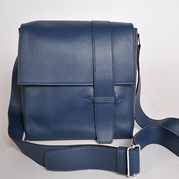 Hermes Alfred Bag clemence leather in Dark Blue