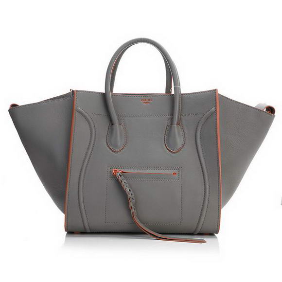 Celine Luggage Phantom Bags in Original Leather Khaki Orange