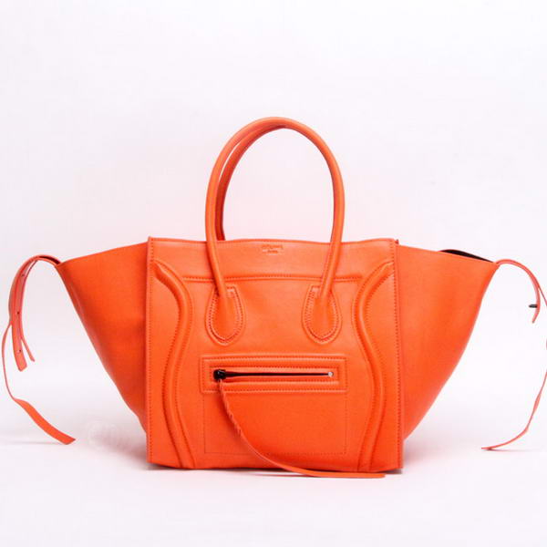 Celine Luggage Phantom Square Bags Smooth Leather 108905 Orange