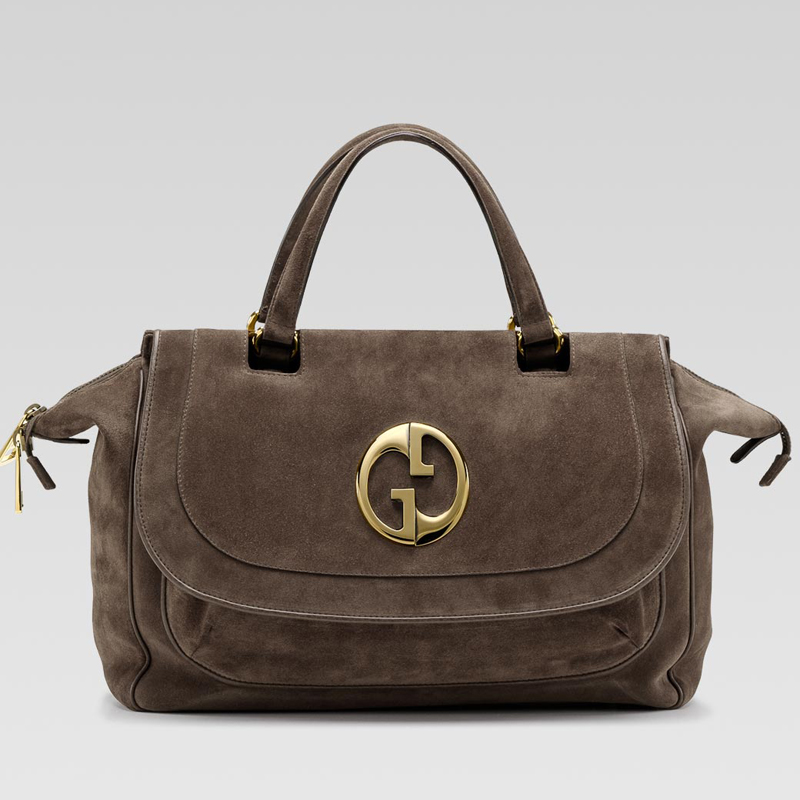 'gucci 1973' medium  top handle bag with oval GG o