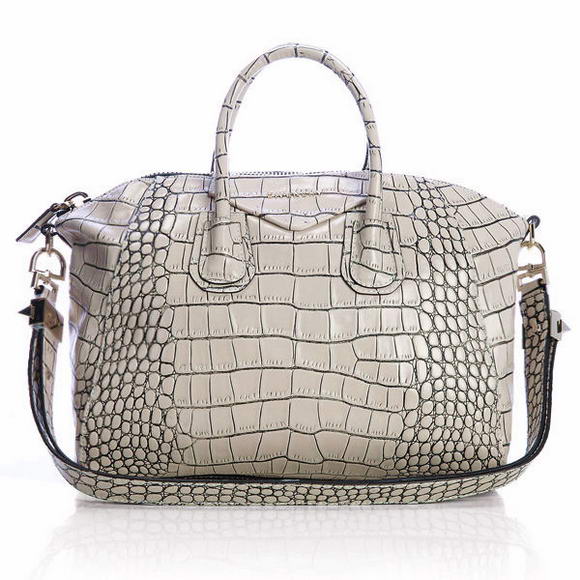 Givenchy Antigona Bag Crocodile Leather 9981 Off-White