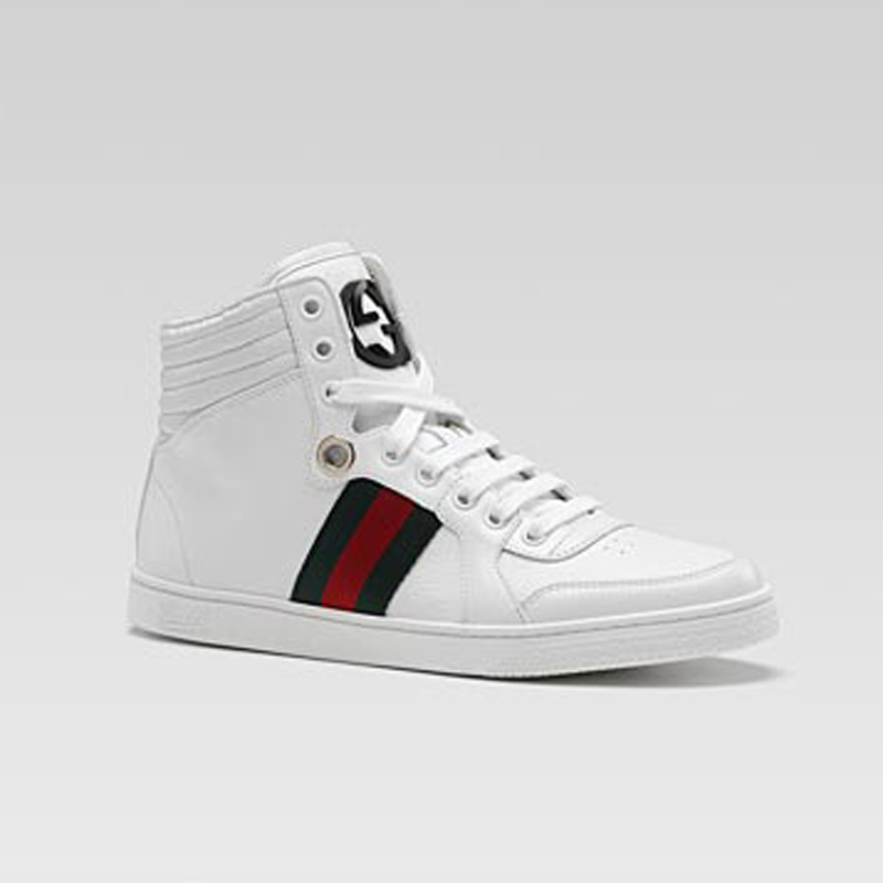 'coda' high-top sneaker with interlocking G and si