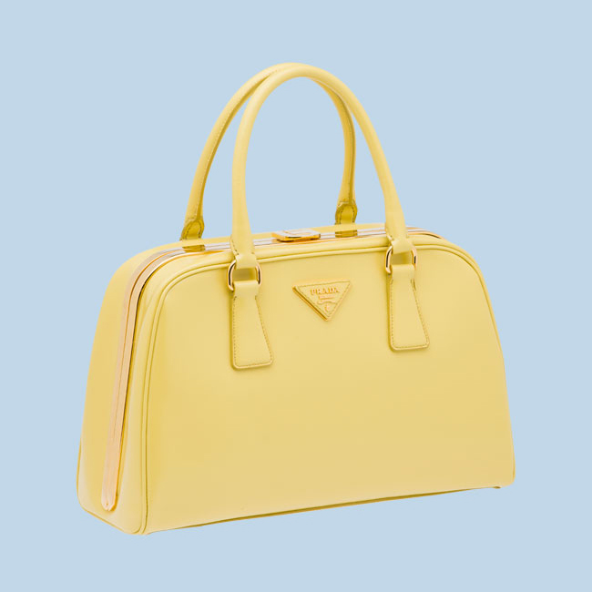 Hot Sell Prada Saffiano Leather Tote Bag BL0809 Yellow