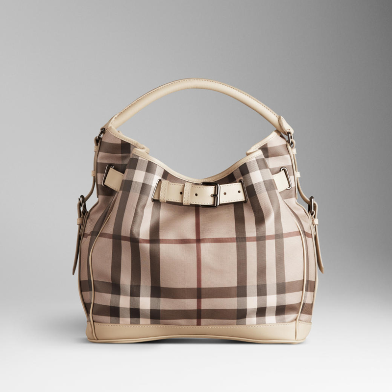 MEDIUM SMOKED CHECK HOBO BAG