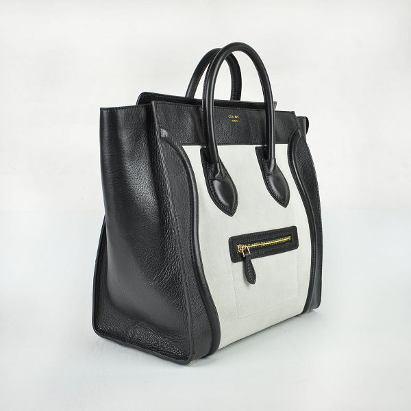 celine Luggage Juboo Woman Handbag Black with White