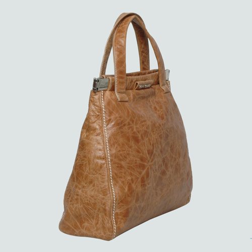 Miu Miu Tote Oil Leather Handbags 90282B Wheat