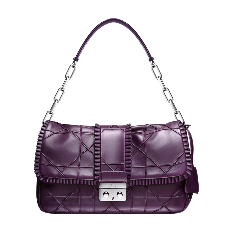 Dior New Lock bag in purple leather