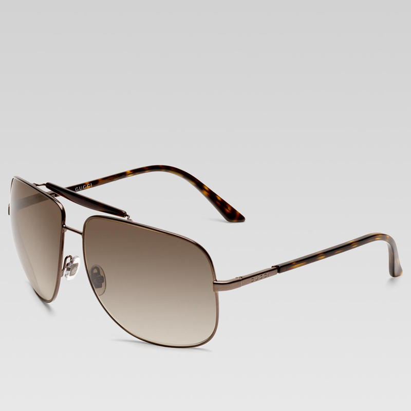 medium square frame sunglasses with gucci logo on