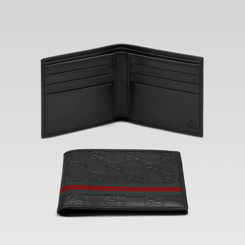 bi-fold wallet with signature web