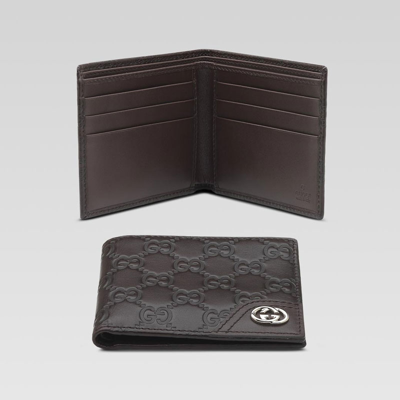 bi-fold wallet with interlocking G ornament