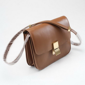 Celine Cow Leather Handbag 80077 Tan