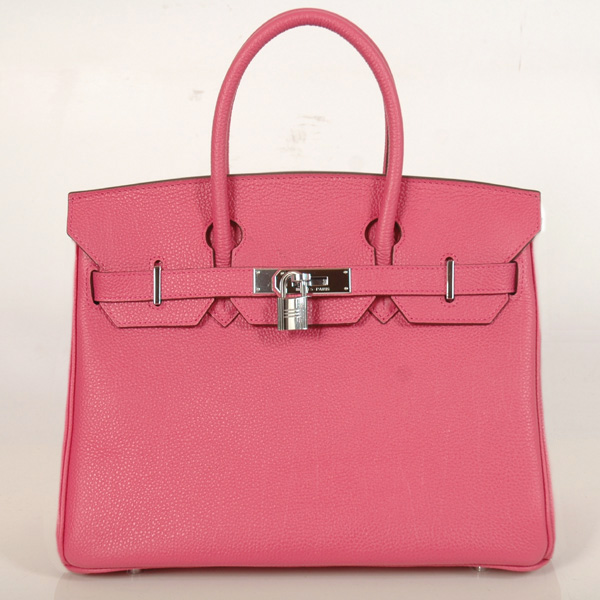 Hermes Birkin togo leather 30CM togo in Peach with Silver hardware