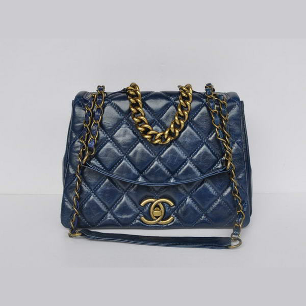 Chanel Quilted Calfskin Large Flap Bags A67130 Royalblue