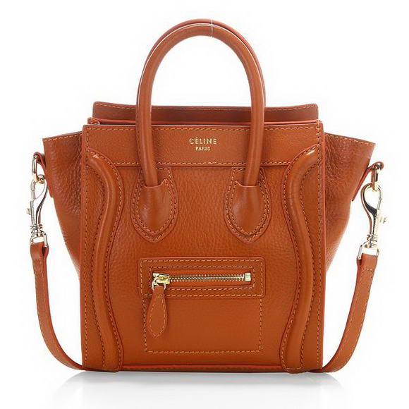 Celine Luggage Mini 165213MBA in Original Leather Orange