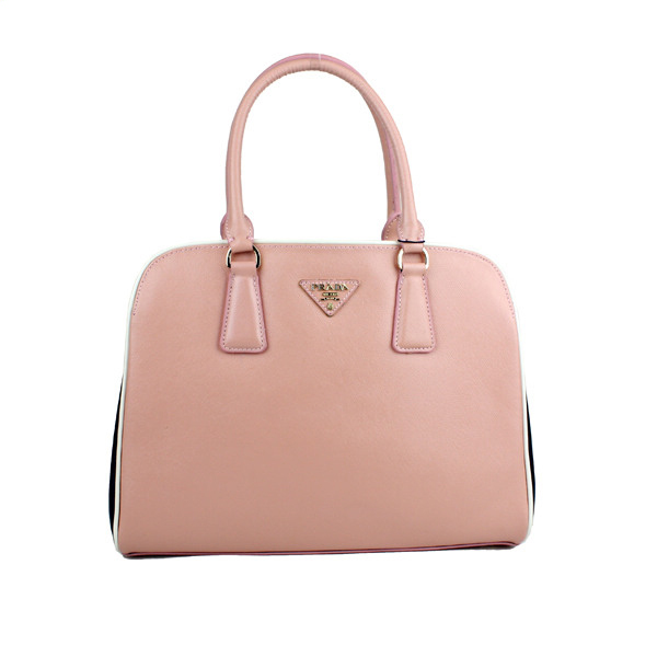 Prada Saffiano Leather Tote Bag 21267 Pink&Royalblue