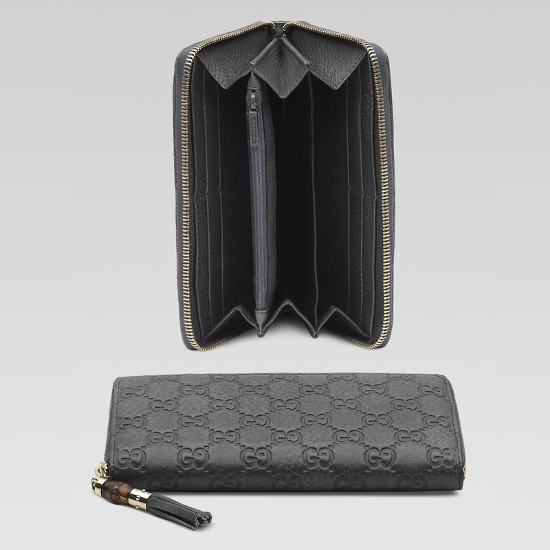 continental wallet with tassel and bamboo detail