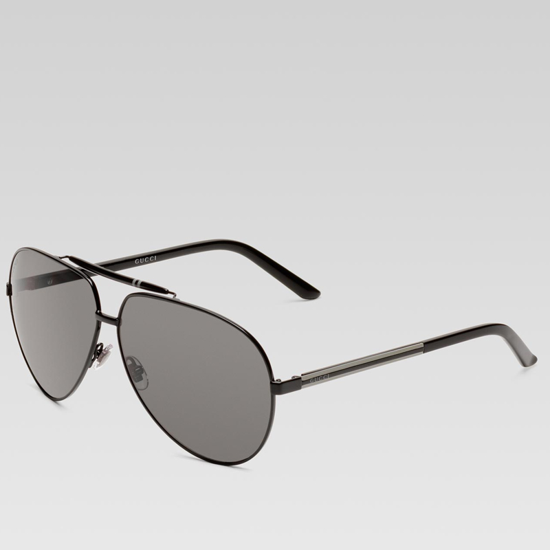 medium aviator sunglasses with signature web detai