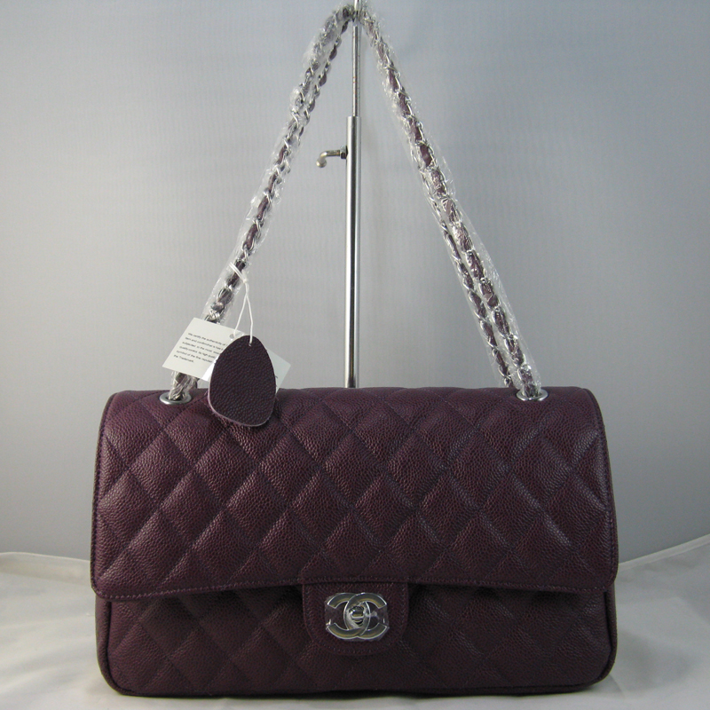 Chanel Purple color with Gold chain