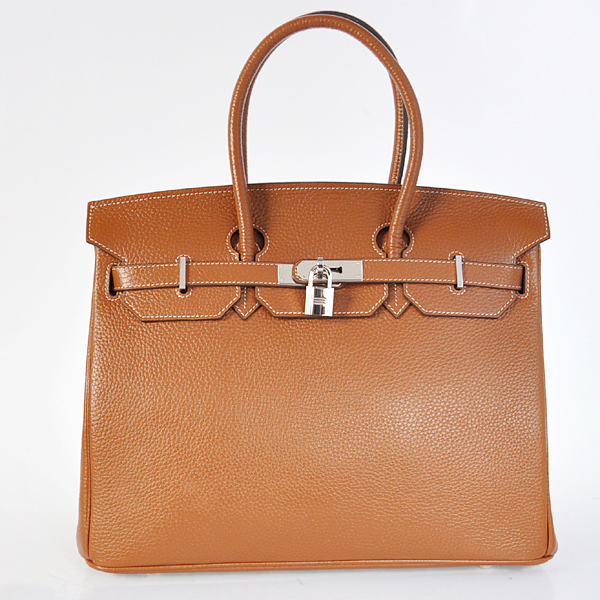 Hermes Birkin 35CM Dark Wheat clemence leather(Silver)