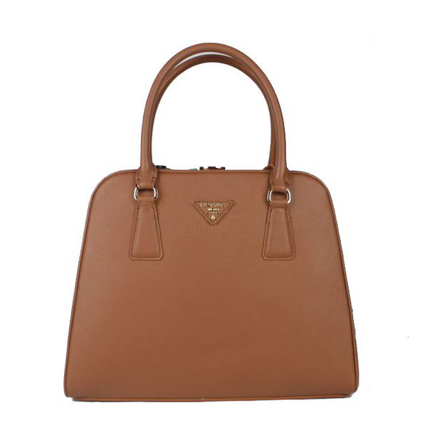 Prada Saffiano Leather Medium Tote Bag BL5018 Brown