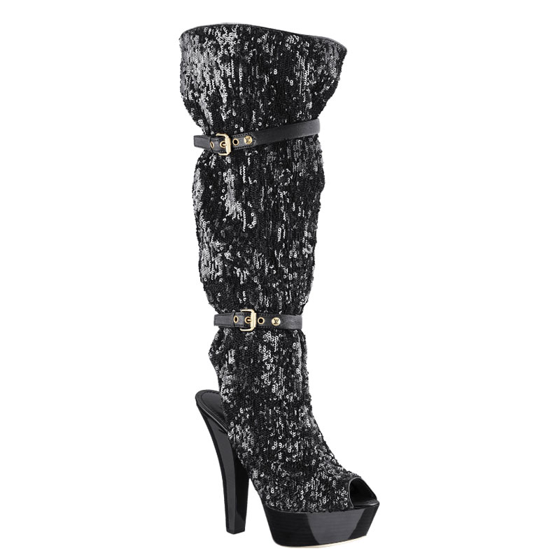 SHIMMER HIGH BOOT 10 CM/4 INCH IN SEQUIN-EMBROIDER