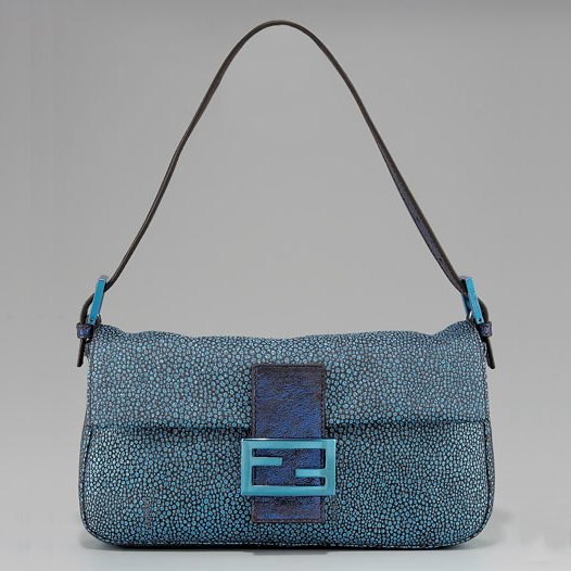 Fendi Crackled Suede Baguette