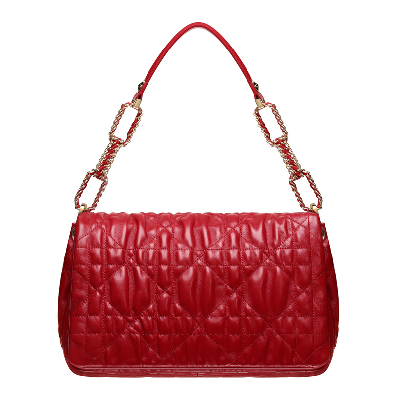 Red leather 'Dior Delices' shopping bag