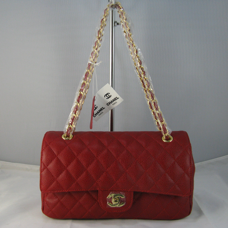 Chanel Red color with Gold chain