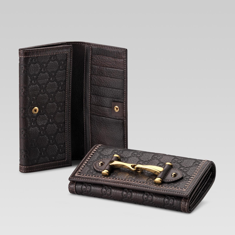 continental wallet with horsebit detail