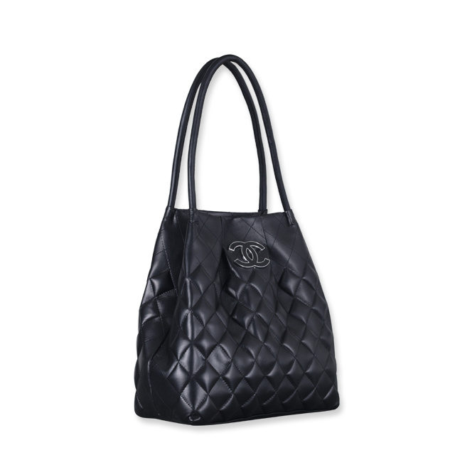 Chanel Diamond Quilted Leather Tote