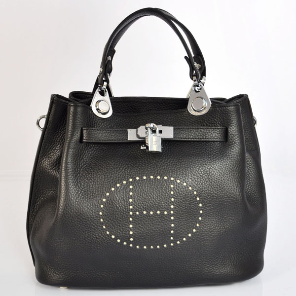 Hermes Mini so kelly bag in Black with Silver hardware