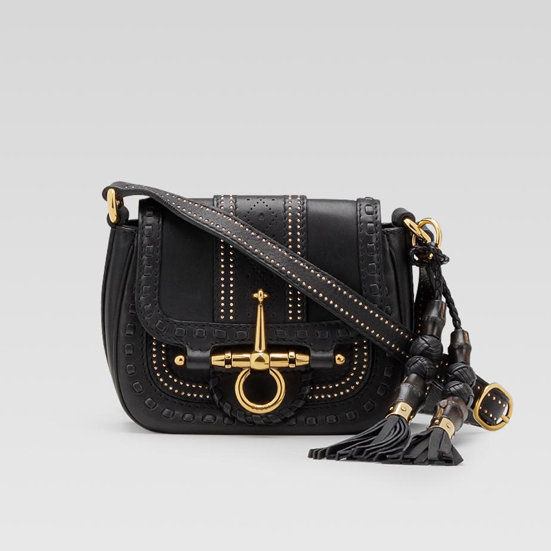 'snaffle bit' small shoulder bag with hand stitchi