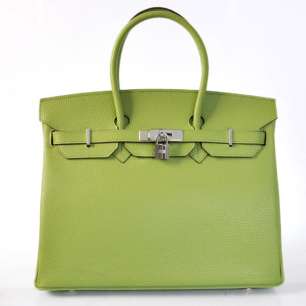 Hermes Birkin 35CM clemence leather in Light green with Gold hardware