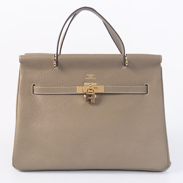 Hermes Spring Summer 2013 Shopping Bag H1046 in Dark Grey with Gold hardware