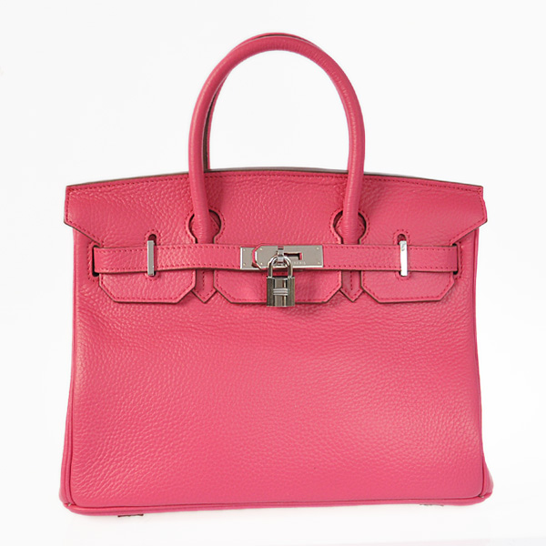 Hermes Birkin 30CM clemence leather in Peach with Silver hardware