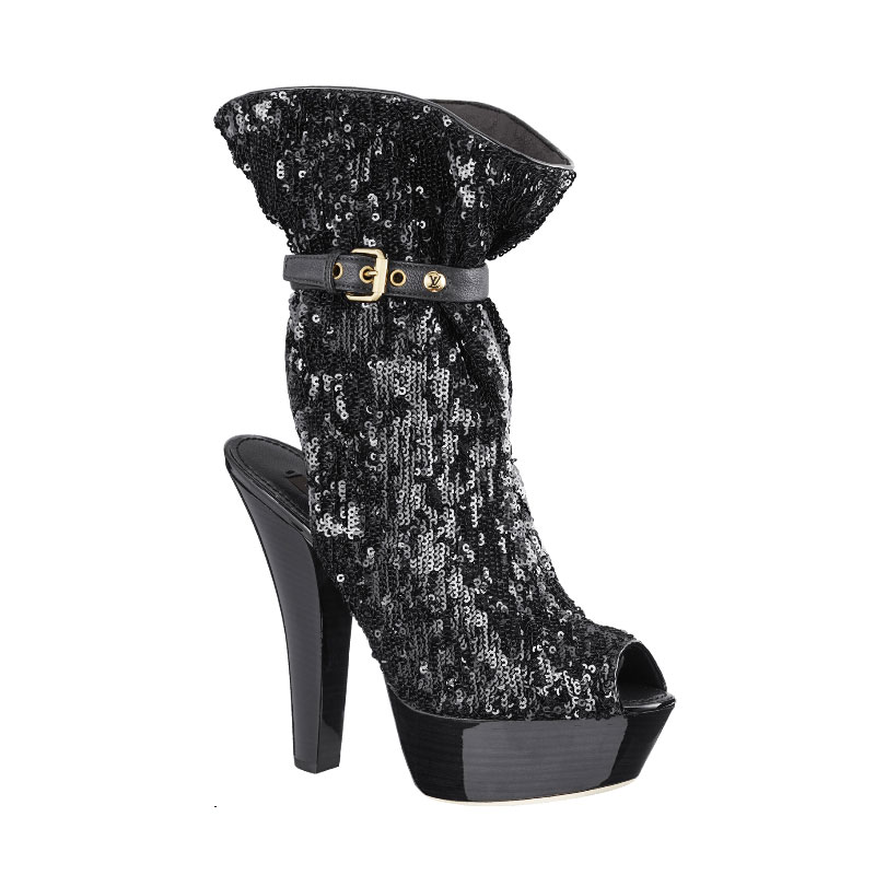 SHIMMER ANKLE BOOT 10 CM/4 INCH IN SEQUIN-EMBROIDE