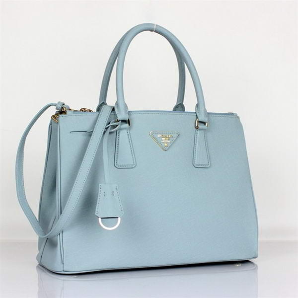 Hot Sell Prada Classic Saffiano Leather Medium Tote Bag BN1801 Light Blue