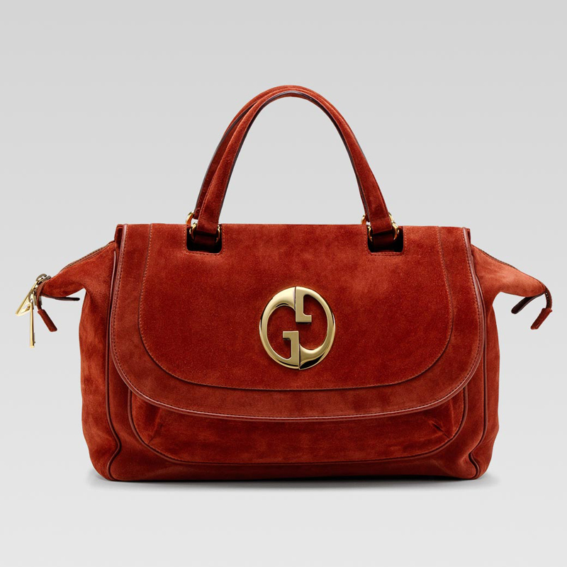 'gucci 1973' medium  top handle bag with oval GG o