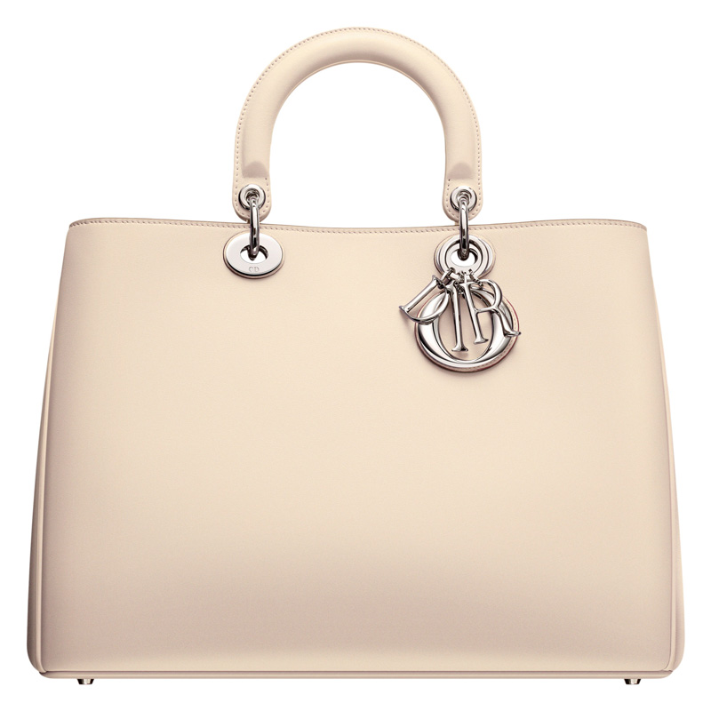 Smooth pinky beige leather 'Diorissimo' bag