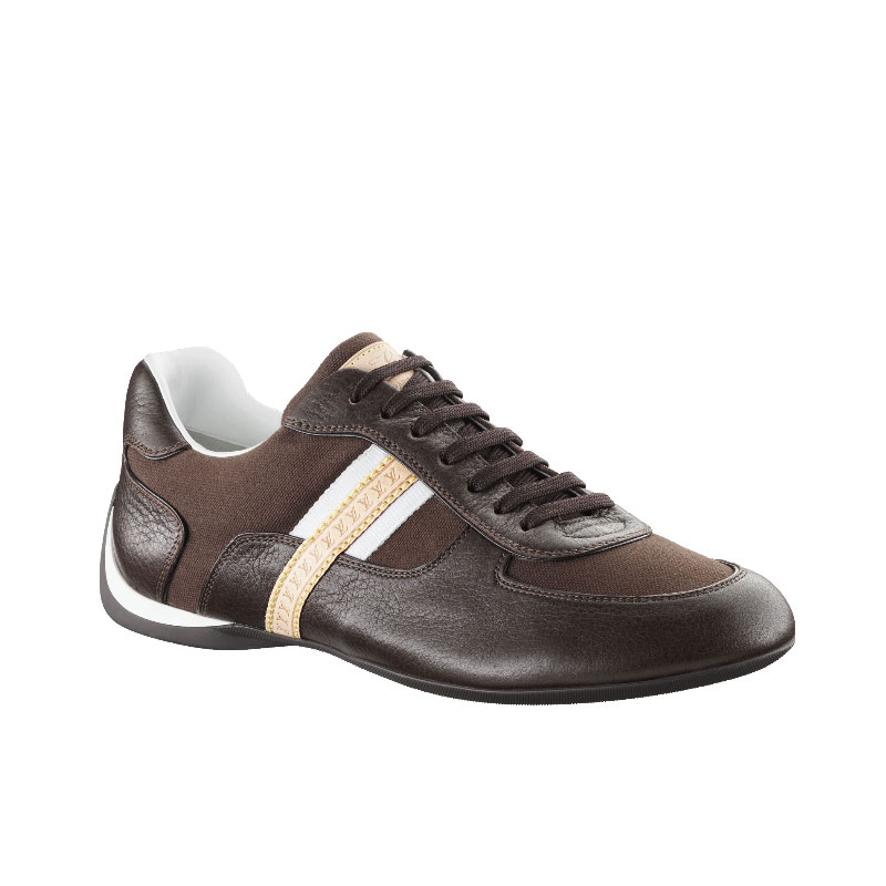 HUDSON SNEAKER IN CANVAS AND CALF LEATHER