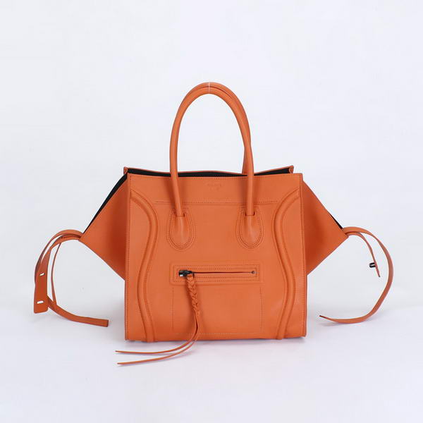 Celine Luggage Phantom Square Bags Ferrari Leather 80066 Orange