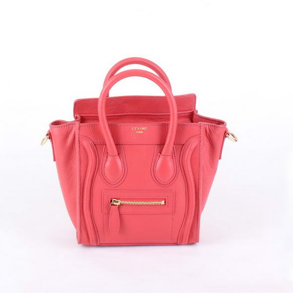 Celine Luggage Mini Bag 98168 in Light Red