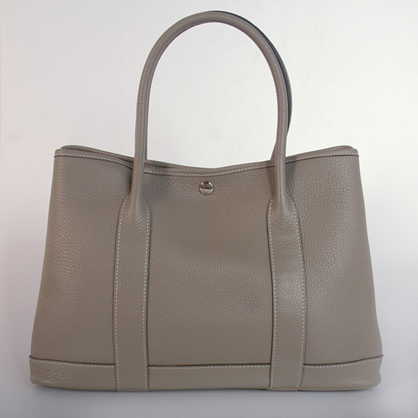 Hermes Garden party bag clemence leather in Dark Grey