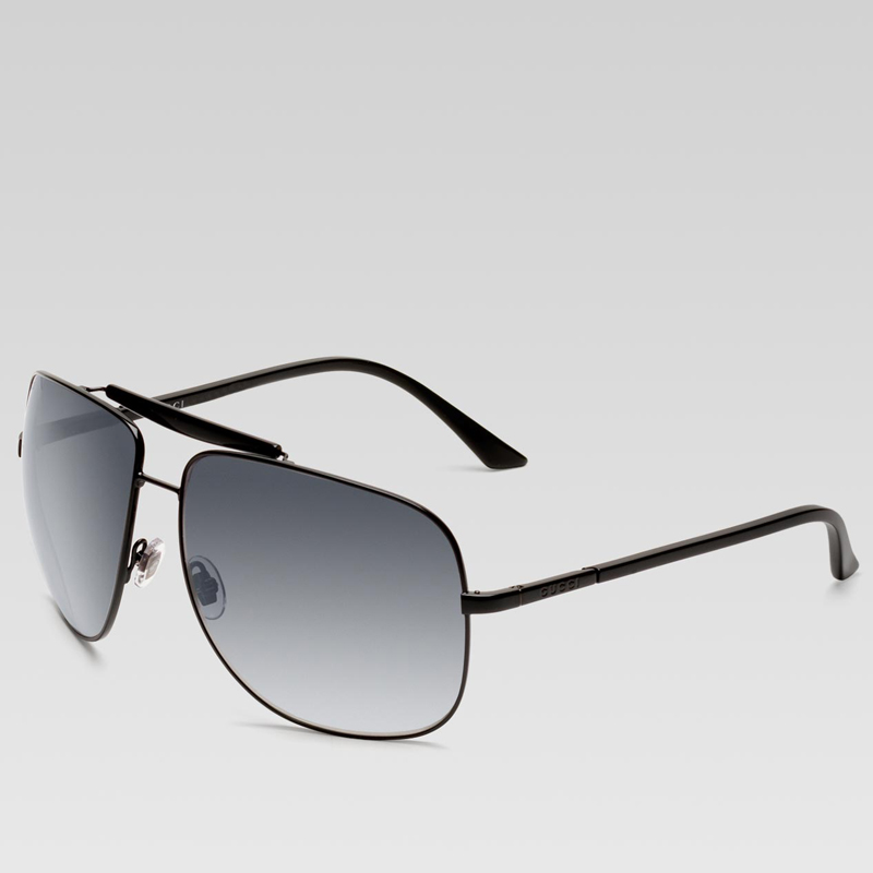 medium square frame sunglasses with gucci logo on