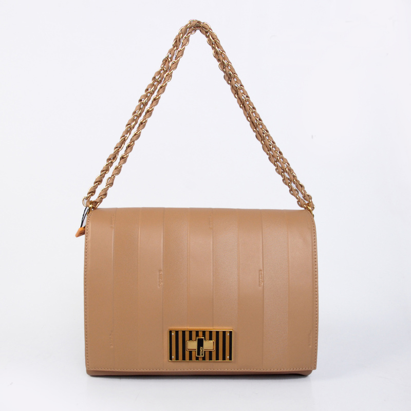 Fendi Genuine leather Shoulder Bag in Apricot F2556