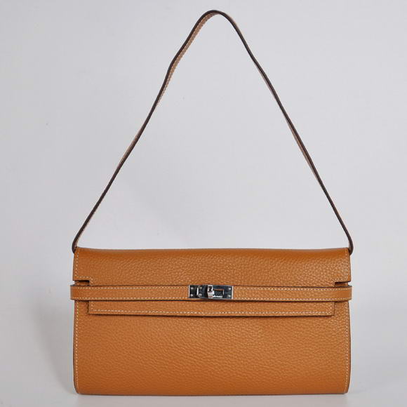 Hermes Kelly 26CM Shoulder Bag Clemence Camel