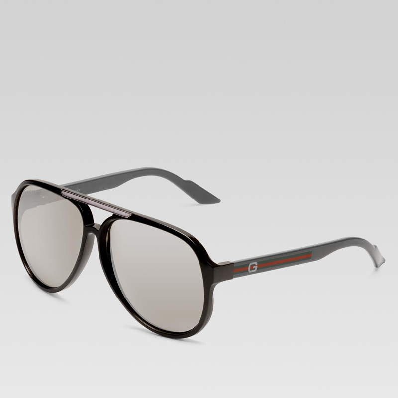 medium aviator sunglasses with G detail and signat